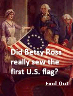 The Betsy Ross Flag is probably the most well known of the many American Revolutionary War Flags. The familiar 13 red and white stripes and the blue field with 13 stars in a circle is commonly seen on patriotic memorabilia, books, artwork, tv shows and more. However, scholars are not completely convinced about the authenticity of the legend.